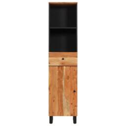 Berkfield Home Bathroom Cabinet 38x33x160 cm Solid Wood Acacia in Brown - Size: 38 x 33 x 160 cm - thumbnail 4