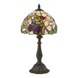 First Choice Lighting Set of 2 Burton - Tiffany Floral 47cm Table Lamps in Bronze - thumbnail 4