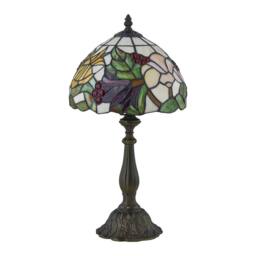 First Choice Lighting Set of 2 Burton - Tiffany Floral 47cm Table Lamps in Bronze - thumbnail 2