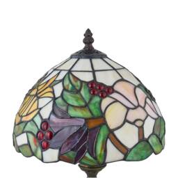 First Choice Lighting Set of 2 Burton - Tiffany Floral 47cm Table Lamps in Bronze - thumbnail 3