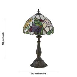 First Choice Lighting Set of 2 Burton - Tiffany Floral 47cm Table Lamps in Bronze - thumbnail 8