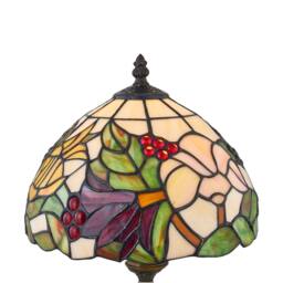 First Choice Lighting Set of 2 Burton - Tiffany Floral 47cm Table Lamps in Bronze - thumbnail 5