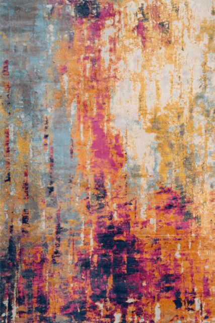 Kukoon Bright Multicolour Distressed Abstract Living Area Rug - Size: 60 cm x 240 cm - image 1
