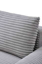 More4Homes Freya 3 Seater Pull Out Jumbo Cord Sofa Bed in Light Grey - thumbnail 8