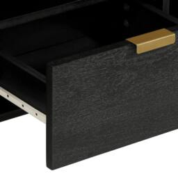 Berkfield Home TV Cabinet Black 100x33x46 cm Engineered Wood - Size: 100 x 33 x 46 cm - thumbnail 7