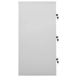 Berkfield Home Locker Cabinet Light Grey & Red 90x45x92.5 cm Steel - thumbnail 3
