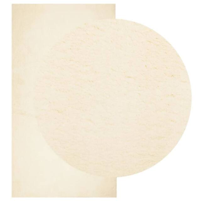 Berkfield Home Rug HUARTE Short Pile Soft & Washable Cream 80x150 cm - Size: Medium - image 1