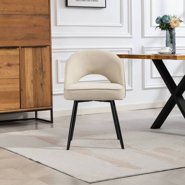Artemis Home Ashley Fabric Dining Chairs - Set of 2 in Beige - Size: 2 Pack - image 1