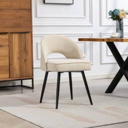 Artemis Home Ashley Fabric Dining Chairs - Set of 2 in Beige - Size: 2 Pack - thumbnail 2