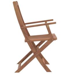 Berkfield Home 5 Piece Folding Outdoor Dining Set Solid Acacia Wood in Brown - thumbnail 6