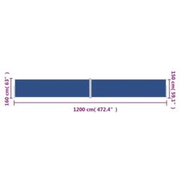 Berkfield Home Retractable Side Awning Blue 160x1200 cm - thumbnail 8