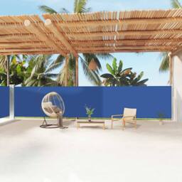 Berkfield Home Retractable Side Awning Blue 160x1200 cm - thumbnail 2