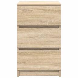 Berkfield Home Bedside Cabinet with 3 Drawers Sonoma Oak 39x35x65 cm in Light Tan - Size: 39 x 35 x 65 cm - thumbnail 6
