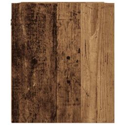 Berkfield Home Wall-Mounted Bedside Cabinet Old Wood 38x34x40 cm in Brown - Size: 38 x 34 x 40 cm - thumbnail 7