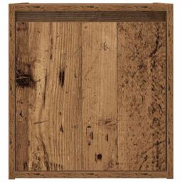Berkfield Home Wall-Mounted Bedside Cabinet Old Wood 38x34x40 cm in Brown - Size: 38 x 34 x 40 cm - thumbnail 6
