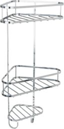 simpa Chrome Shower Caddy & Extendable Mirror Set in Metallic Silver - thumbnail 3