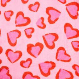 OHS Heart Leopard Flannel Fleece Throw Blanket Soft Bedspread in Pink - Size: 125 cm x 150 cm - thumbnail 5
