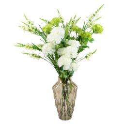 Leaf 80cm Artificial White Larkspur Artifical Stem - thumbnail 3