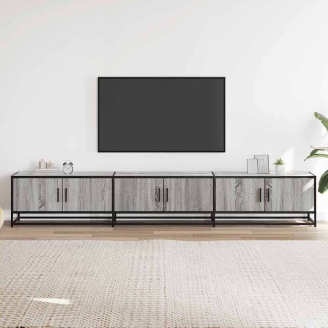 Berkfield Home TV Cabinet Grey Sonoma 240x35x41 cm Engineered Wood - Size: 240 x 35 x 41 cm - image 1