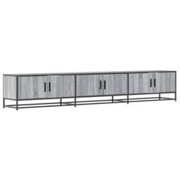 Berkfield Home TV Cabinet Grey Sonoma 240x35x41 cm Engineered Wood - Size: 240 x 35 x 41 cm - thumbnail 3