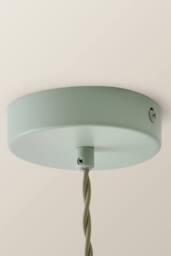 ValueLights Millie Metal Flower Style Scallop Ceiling Pendant Light in Pale Green - thumbnail 5