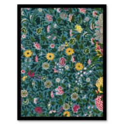 Artery8 Owen Jones Colourful Chinese Botanical Pattern Framed Wall Art Print - Size: A4 - thumbnail 1