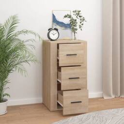 Berkfield Home Sideboard Sonoma Oak 40x33x70 cm Engineered Wood in Beige - Size: 40 x 33 x 70 cm - thumbnail 6