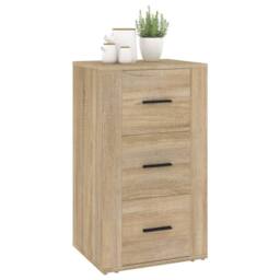 Berkfield Home Sideboard Sonoma Oak 40x33x70 cm Engineered Wood in Beige - Size: 40 x 33 x 70 cm - thumbnail 8