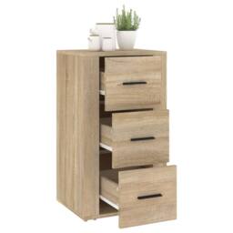 Berkfield Home Sideboard Sonoma Oak 40x33x70 cm Engineered Wood in Beige - Size: 40 x 33 x 70 cm - thumbnail 7