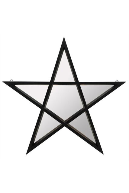 KDMD Black Framed Pentagram Mirror - image 1
