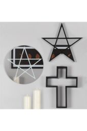 KDMD Black Framed Pentagram Mirror - thumbnail 3
