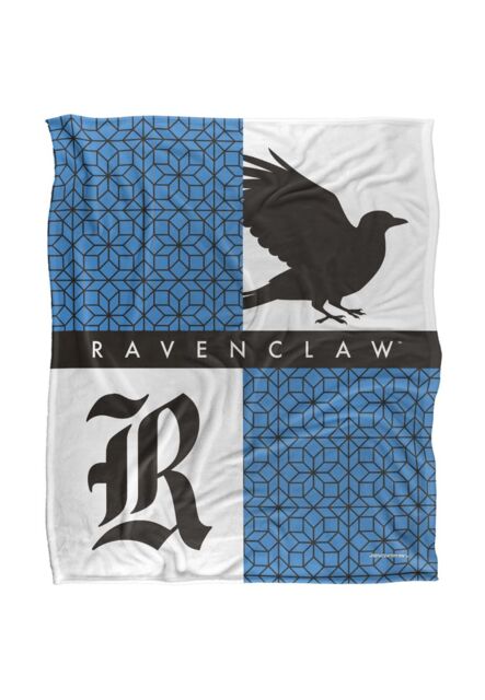 Harry Potter Blanket, 152x127 cm House Pride Ravenclaw Silky Touch Super Soft Throw Blanket in White - image 1