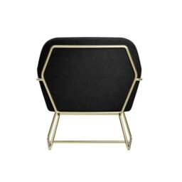 Lemon Pavilion Furniture Charles Armchair - L66 x W75.5 x H76.5 cm - Black/Gold Brushed in Black - Size: 1 Pack - thumbnail 4
