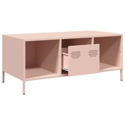 Berkfield Home Coffee Table Pink 101.5x50x43.5 cm Cold-rolled Steel - thumbnail 5