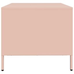 Berkfield Home Coffee Table Pink 101.5x50x43.5 cm Cold-rolled Steel - thumbnail 6