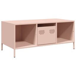 Berkfield Home Coffee Table Pink 101.5x50x43.5 cm Cold-rolled Steel - thumbnail 2
