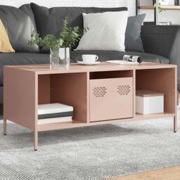 Berkfield Home Coffee Table Pink 101.5x50x43.5 cm Cold-rolled Steel