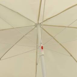 Berkfield Home Beach Umbrella Sand Yellow 240 cm in White - thumbnail 5