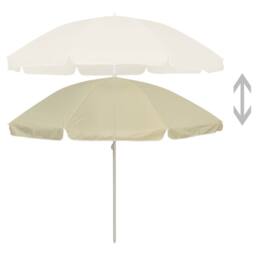 Berkfield Home Beach Umbrella Sand Yellow 240 cm in White - thumbnail 2