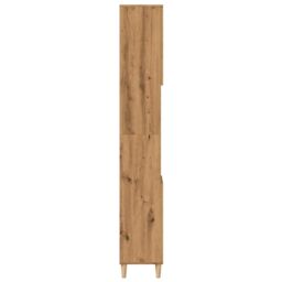 Berkfield Home Bathroom Cabinet Artisan Oak 30x30x190 cm Engineered Wood in Brown - Size: 30 x 30 x 190 cm - thumbnail 6