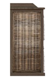 FWStyle 4 Drawer Storage Unit Kubu Rattan Solid Mahogany Ready Assembled Handmade in Brown - thumbnail 4