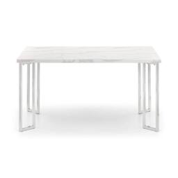 Cheshire Premium Portofino 150cm Marble & Chrome Dining Table - thumbnail 6