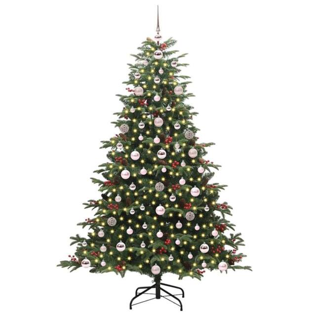 Berkfield Home Elegant Artificial Christmas Tree with 300 LEDs with Stand Green - image 1