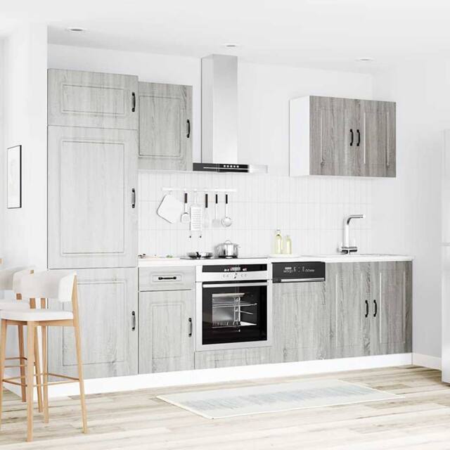Berkfield Home Elegant 7 Piece Kitchen Cabinet Set Kalmar Grey Sonoma Engineered Wood - image 1