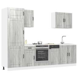 Berkfield Home Elegant 7 Piece Kitchen Cabinet Set Kalmar Grey Sonoma Engineered Wood - thumbnail 2