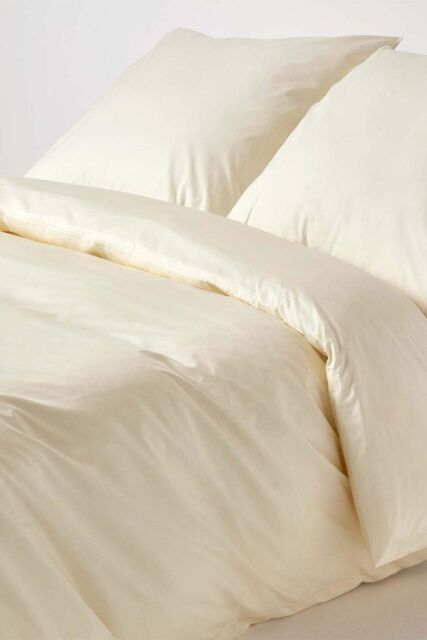 Homescapes Continental Egyptian Cotton Duvet Cover Set 200 TC in Cream - Size: EU Double - image 1