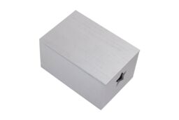 Red Hamper Soft Silver Painted Storage Box with Star Cut Out - thumbnail 4