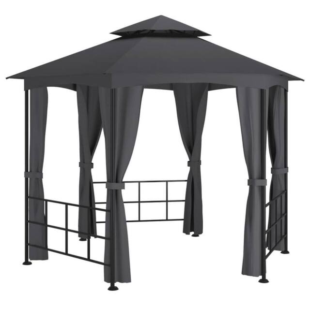 Berkfield Home Gazebo with Sidewalls 3.1x2.7 m Anthracite in Black - image 1
