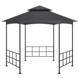 Berkfield Home Gazebo with Sidewalls 3.1x2.7 m Anthracite in Black - thumbnail 4