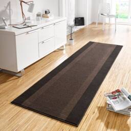 THE RUGS Designer Velours Band Rug & Runner - Polypropylene Short Pile Rug in Brown - Size: 120 cm x 170 cm - thumbnail 5